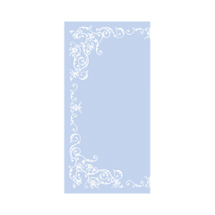 Linclass Mitteldecke, 80x80cm, 'Pomp' pastellblau