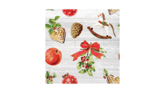 Zelltuch-Serviette, 33x33cm, 3-lagig, 1/4-Falz,'Advent'