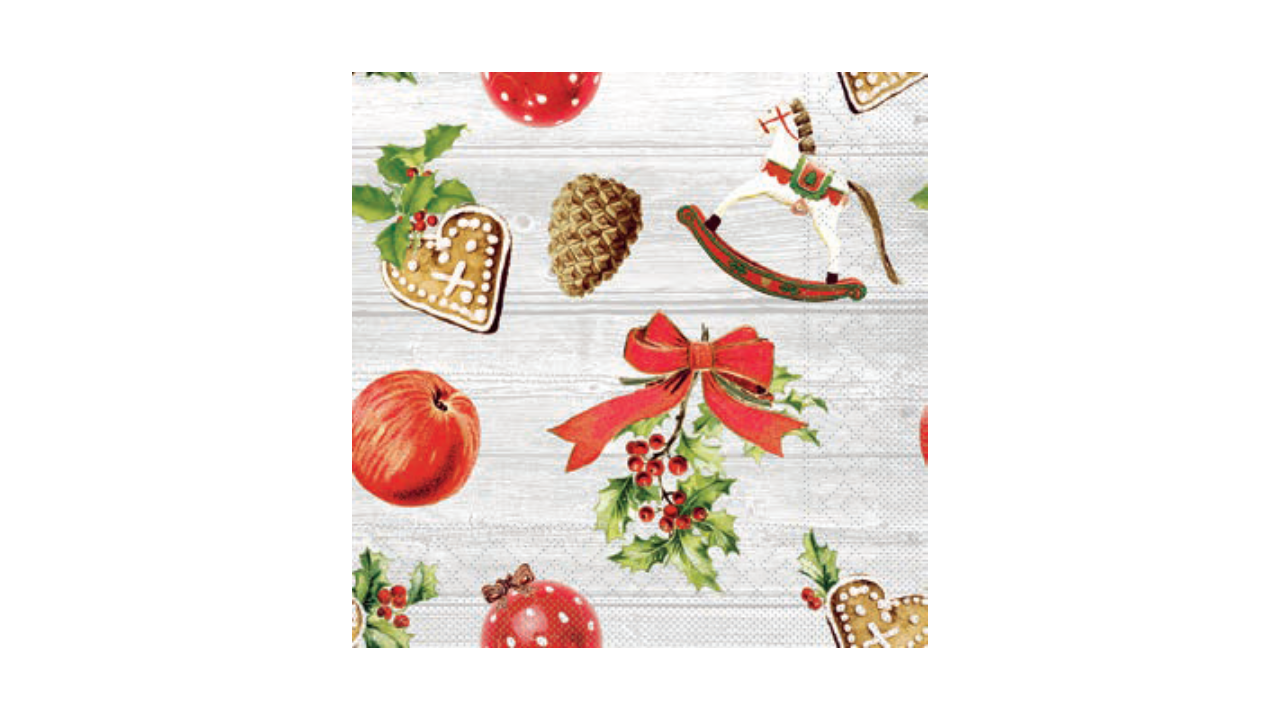 Zelltuch-Serviette, 33x33cm, 3-lagig, 1/4-Falz,'Advent'