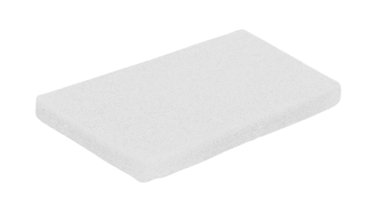 Handscheuerpad, zum Cleanern, 15x23cm, Scheuerst&auml;rke 10mm, wei&szlig;
