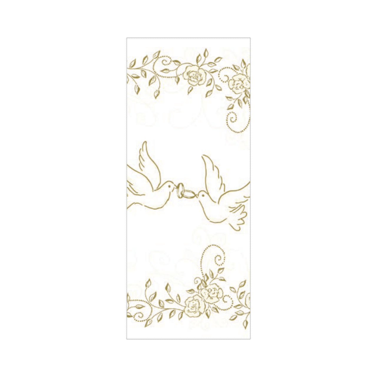 Linclass-Tischl&auml;ufer, 0,40x24m, 'Hochzeit' creme-gold