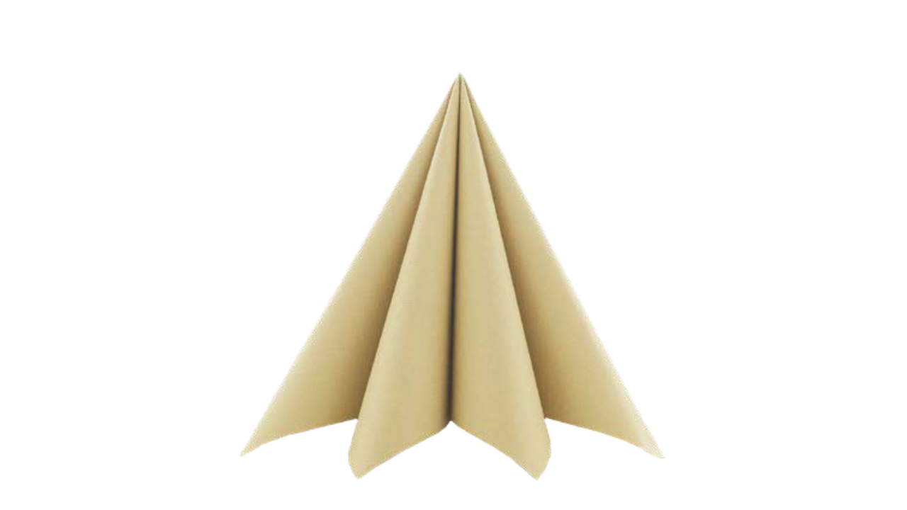 Mank-Softpoint-Serviette, 40x40cm, 3-lagig, 1/4 Falz, sand