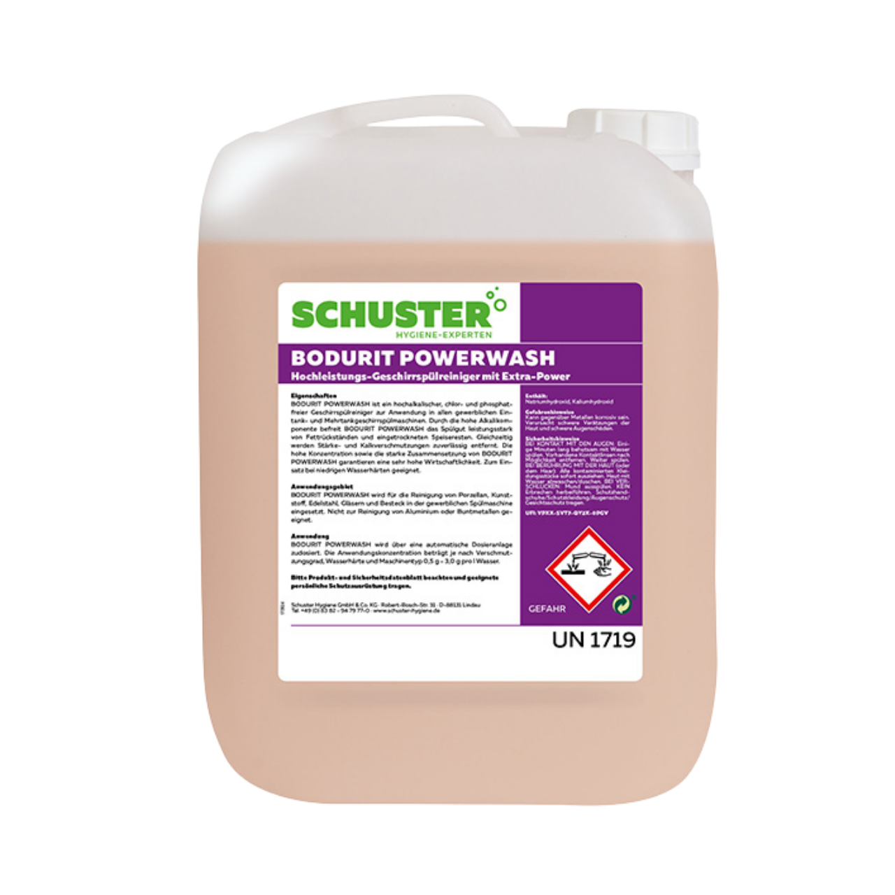 Geschirrsp&uuml;lmittel Bodurit- Power Wash, fl&uuml;ssig, 25kg