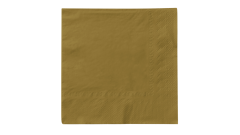 Mank-Zelltuch-Serviette,40x40cm,3-lagig, 1/4 Falz, gold