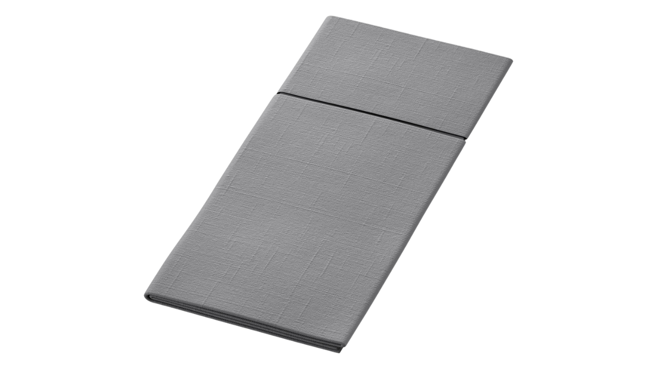 Duniletto-Bio-Bestecktasche Slim, 40x33cm, granite grey