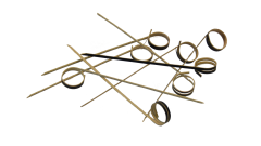 Bambus-Ringspieß, Länge ca. 120mm, natur/schwarz