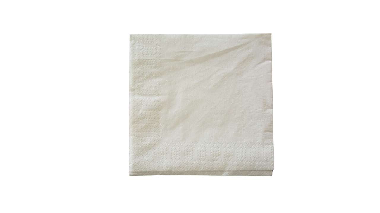 ASEO-Zelltuch-Serviette,24x24cm,2-lagig, 1/4-Falz, weiß
