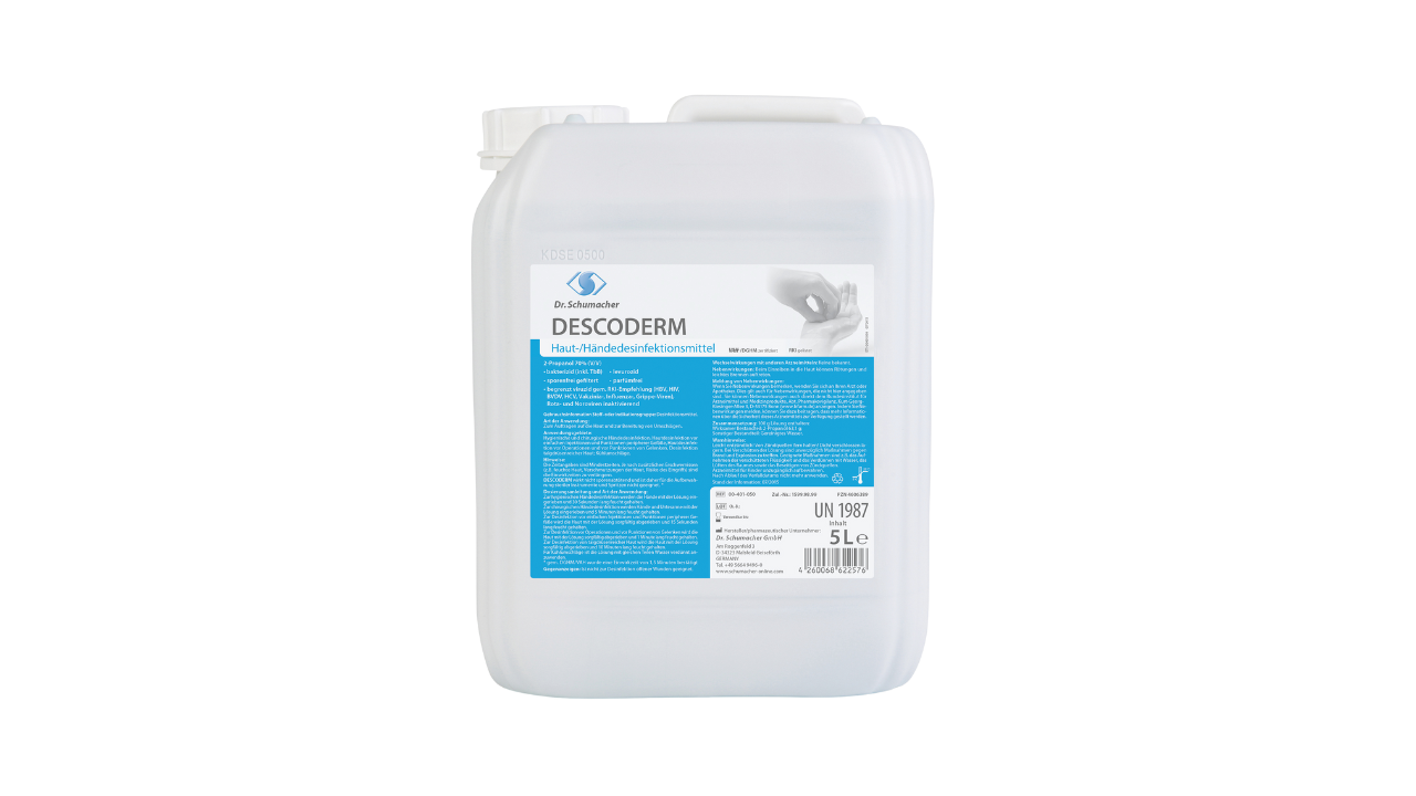 H&auml;nde-&amp; Hautdesinfektion Descoderm, 5 Liter