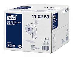 Tork-Premium, Toilettenpapier Mini Jumbo hochweiß, 2-lagig, 170m/Rolle, 12Rol./VE