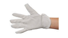 Feingriff-Baumwoll-Trikot-Handschuh, mit Noppen, weiß, Größe S (7)