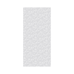 Linclass Mitteldecke, 80x80cm, Pearl Coating, 'Gala' grau