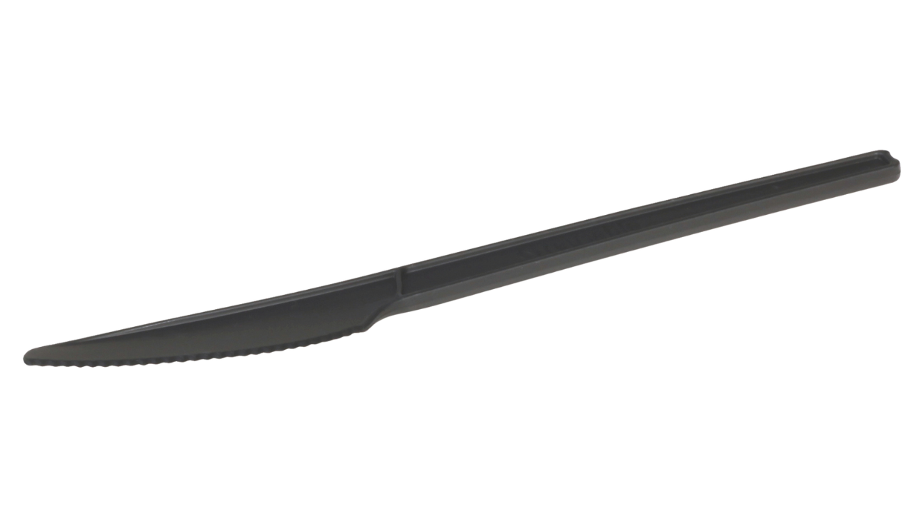 Messer, Reusable CPLA, 16,8cm, schwarz, temperaturbeständig bis 85°C