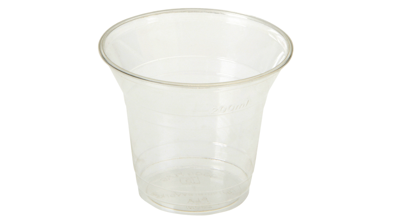 Naturesse Clear Cup, PLA, Ø96mm, 200ml/8oz, klar