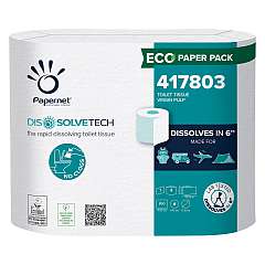 Papernet-Superior,Toilettenpapier,weiiß 1-lagig, 850 Blatt/Rolle -Dissolve Tech-