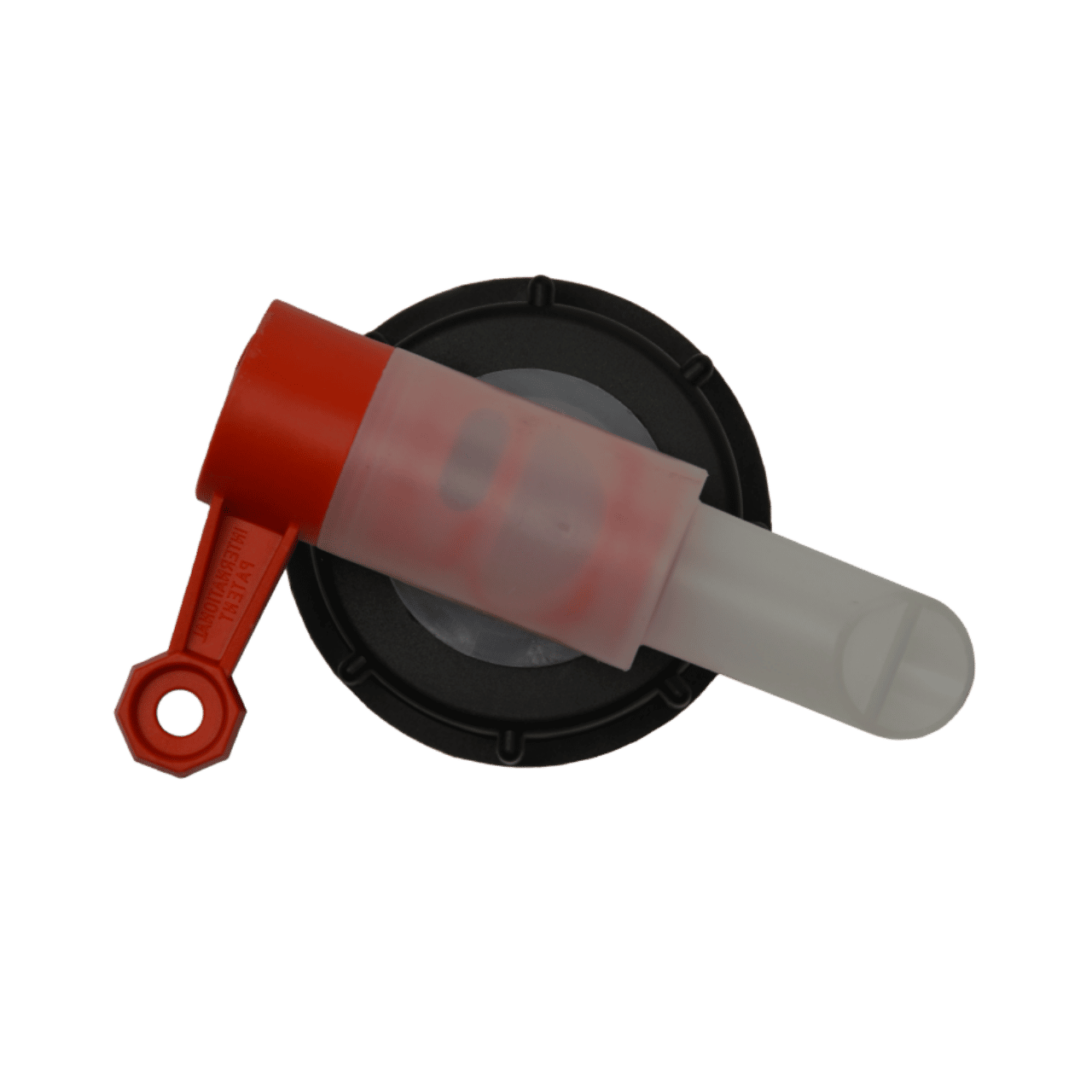 Auslaufhahn Schuster, f&uuml;r 6kg &amp; 10kg Kanister, rot/transparent
