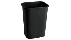 Rubbermaid-Abfallbehälter, rechteckig, Kunststoff, 39 Liter, schwarz