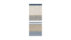 Linclass-Tischläufer, 0,40x24m, 'Lagos', beige/blau