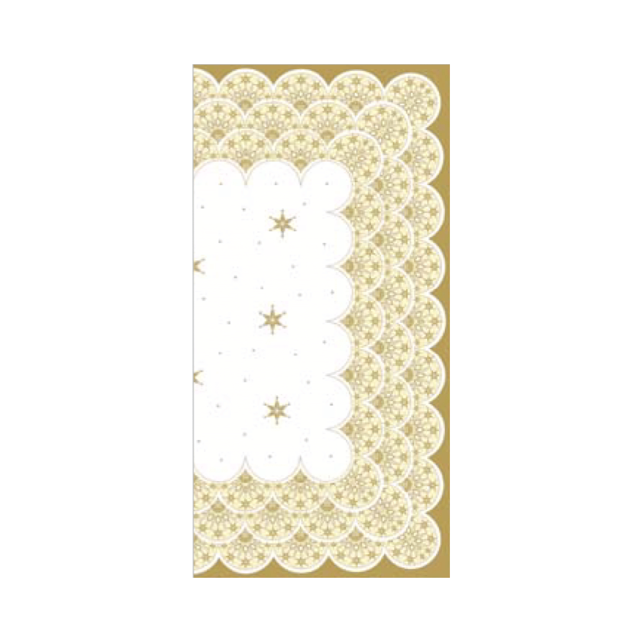 Linclass Mitteldecke, 80x80cm, ''Saphira'' champager/gold