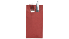 Deluxe-Serviettentasche, 40x40cm, 4-lagig, 1/8 Falz, bordeaux