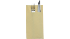 Deluxe-Serviettentasche, 40x40cm, 4-lagig, 1/8 Falz, creme