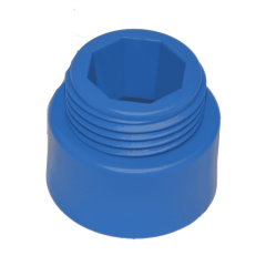 Adapter f&uuml;r Hygiene-Stiel, &uml;von Haug B&uuml;rsten&uml;, blau