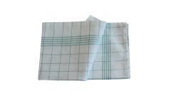 Geschirrtuch, Halbleinen, kariert, 50x70cm, gr&uuml;n (10er)