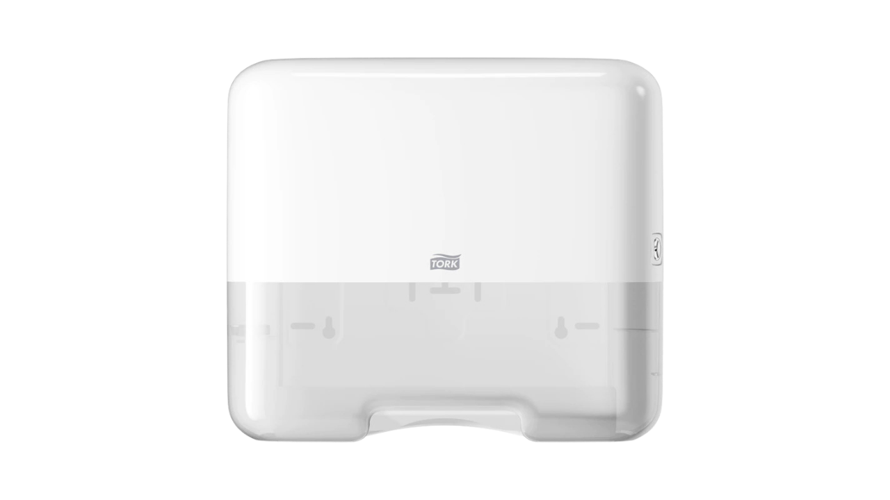 Tork Falthandtuchspender, Zickzack- &amp; Lagenfalzung, Kunststoff, klein, wei&szlig;