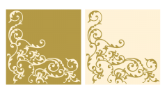 Linclass-Serviette, 40x40cm, 1/4-Falz, 'Pomp' gold/creme