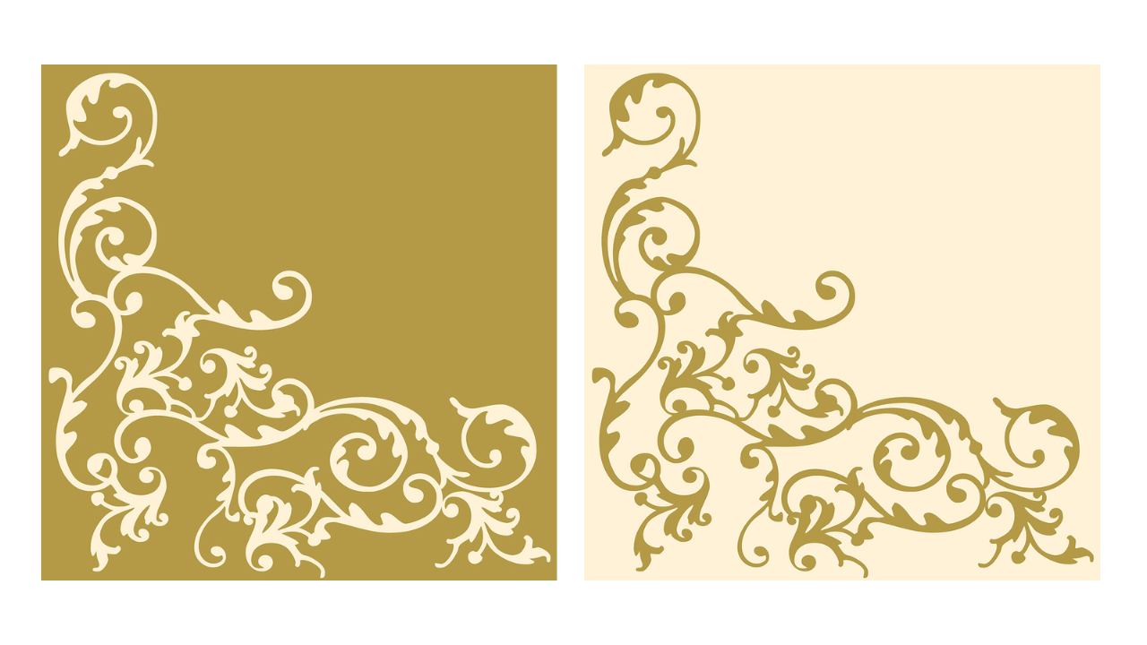 Linclass-Serviette, 40x40cm, 1/4-Falz, 'Pomp' gold/creme