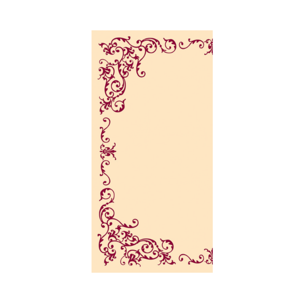 Linclass Mitteldecke, 80x80cm, 'Pomp' creme-bordeaux