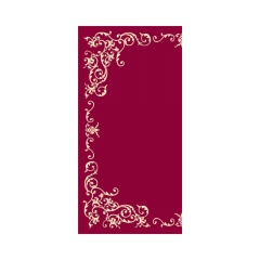 Linclass Mitteldecke, 80x80cm, 'Pomp' bordeaux-creme