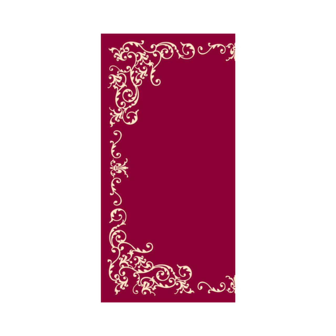 Linclass Mitteldecke, 80x80cm, 'Pomp' bordeaux-creme
