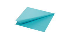 Duni-Zelltuch-Serviette, 24x24cm,3-lagig 1/4 Falz, mint blue
