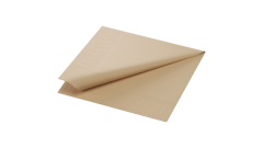 Duni-Zelltuch-Serviette, 33x33cm,3-lagig 1/4 Falz, natur brown