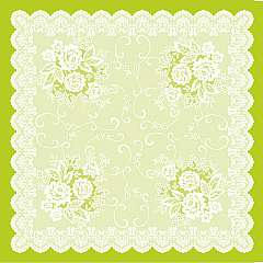 Linclass-Mitteldecke, 80x80cm, 'Franziska' grün