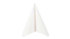 Deluxe-Serviette, 40x40cm, 4-lagig, 1/4 Falz, weiß