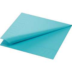 Duni-Zelltuch-Serviette, 33x33cm,3-la 1/4 Falz, mint blue