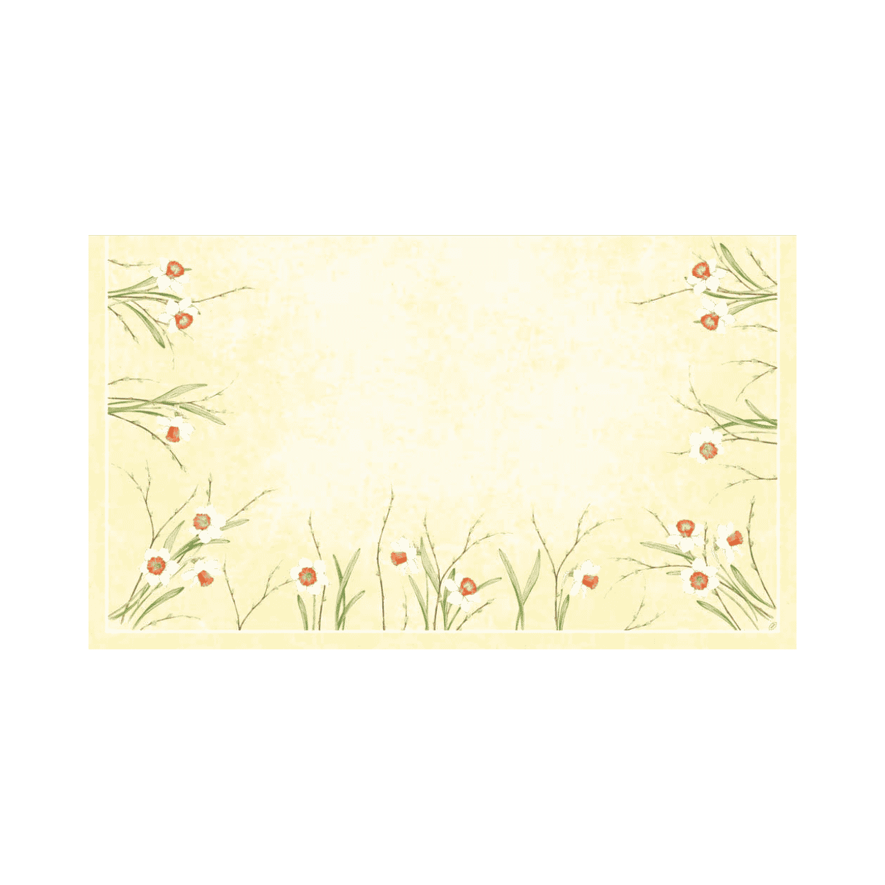 Dunisilk-Mitteldecke, 84x84cm, 'Daffodil Joy'