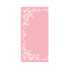 Linclass Mitteldecke, 80x80cm, 'Pomp' rosa-wei&szlig;