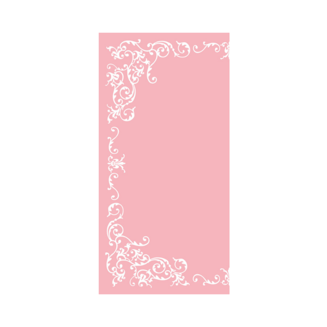 Linclass Mitteldecke, 80x80cm, 'Pomp' rosa-wei&szlig;