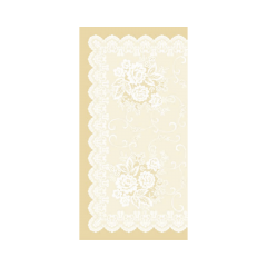 Linclass Mitteldecke, 80x80cm, 'Franziska' beige
