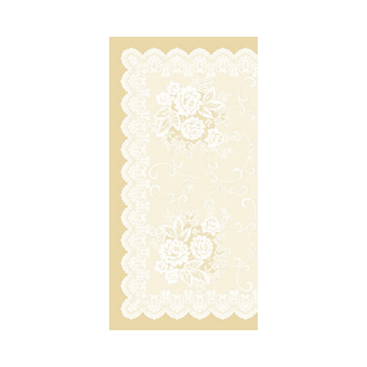 Linclass Mitteldecke, 80x80cm, 'Franziska' beige