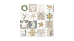 Zelltuch-Serviette, 33x33cm, 3-lagig, 1/4 Falz, 'Candy'