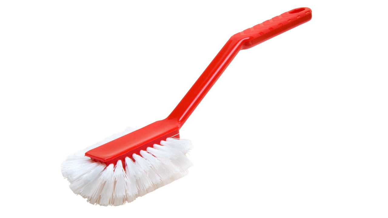 Sp&uuml;lb&uuml;rste, aus Kunststoff, ovale Form, L&auml;nge 25cm, farbig sortiert