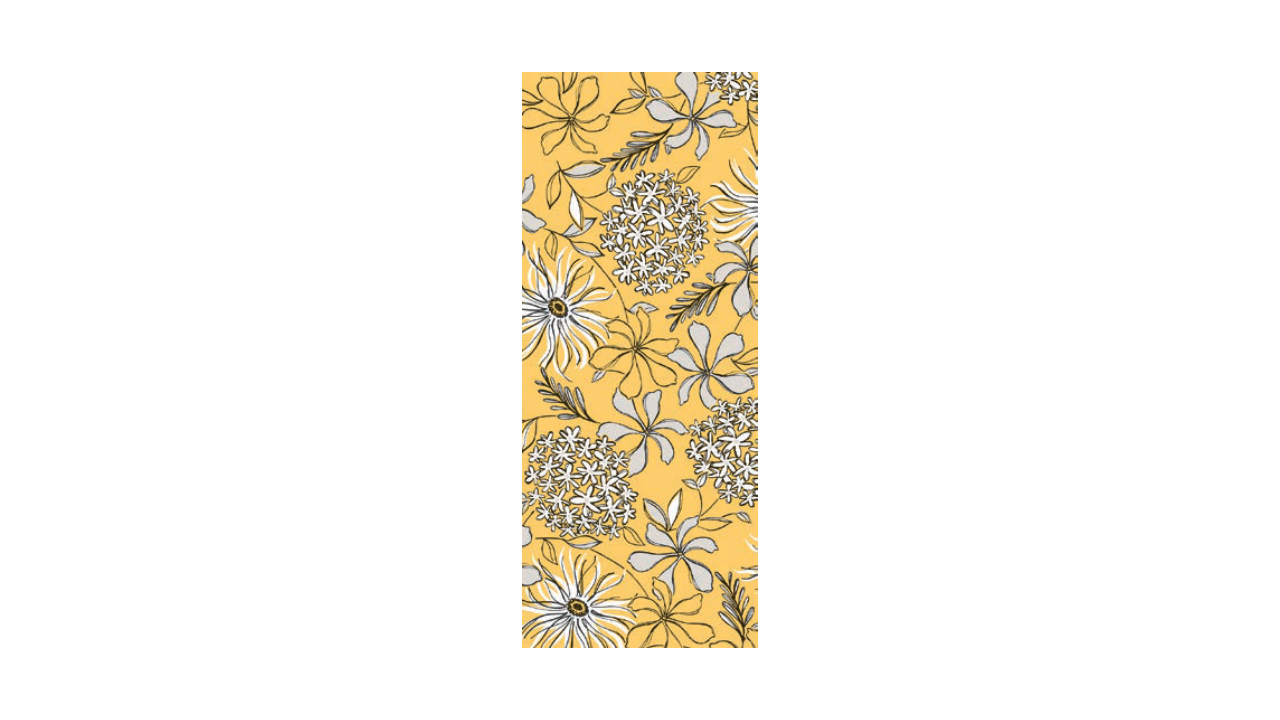 Linclass-Tischläufer, 0,40x24m, 'Hilde' gelb-schwarz