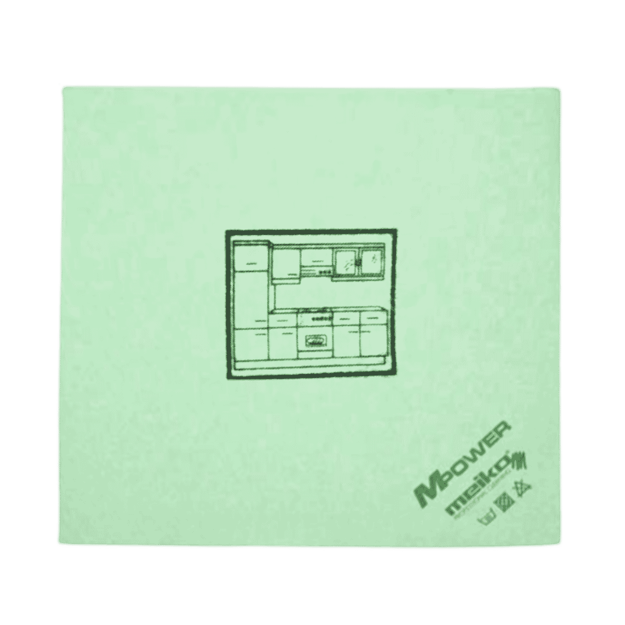 M-Power Microfasertuch,Ledereigenschaft, 40x40cm, gr&uuml;n (5er)