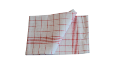 Geschirrtuch, Halbleinen, kariert, 50x70cm, rot (10er)