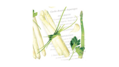 Linclass-Serviette, 40x40cm, 1/4-Falz, 'Asparagus'