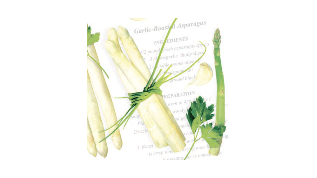 Linclass-Serviette, 40x40cm, 1/4-Falz, 'Asparagus'