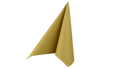 Airlaid-Serviette, 40x40cm, 1/4-Falz, gold